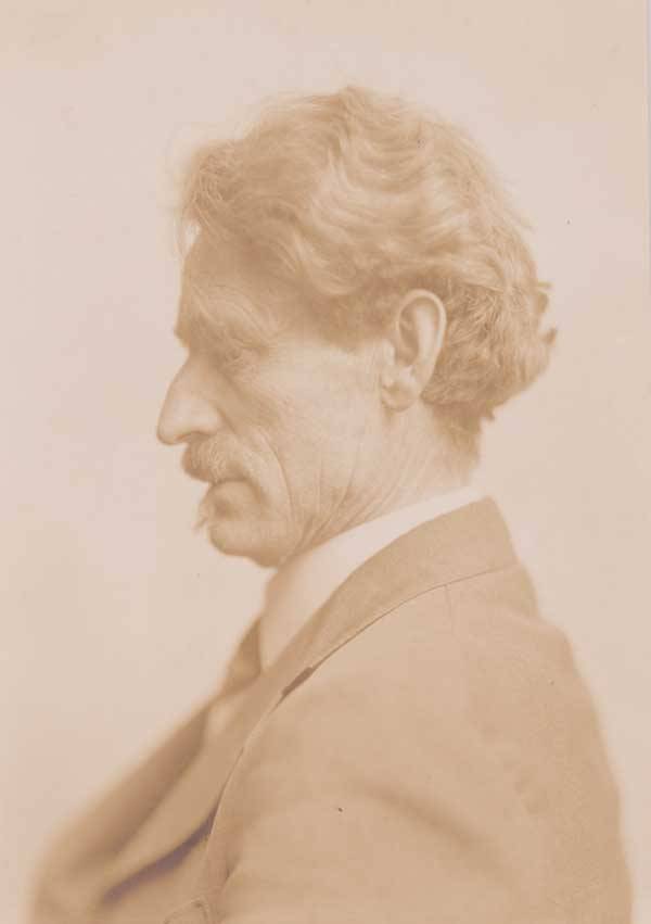 antique photo of Mathias J. Alten in profile